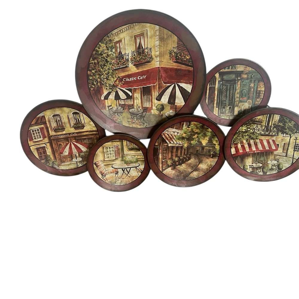 Classic Café Themed Decorative Plate Wall Art